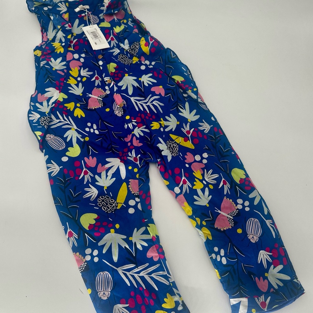Catimini floral ruffle jumpsuit 4 years
